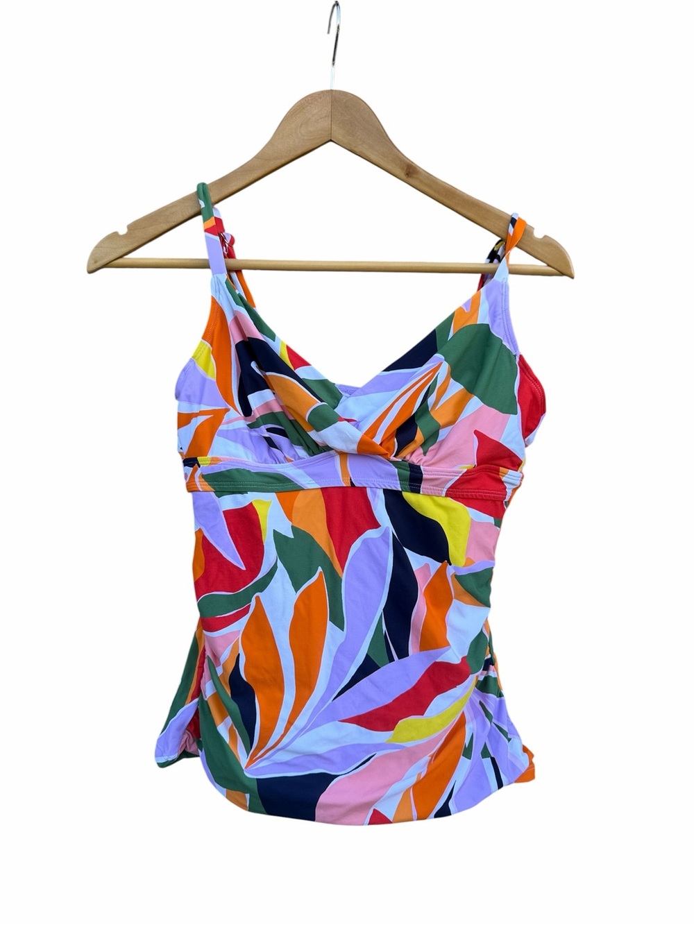 Anne Cole Multicolor Swirl swim tankini Top size 32C/34B NWOT